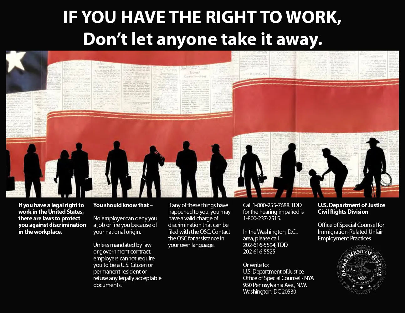 If you have the right to work, don't let anyone take it away.