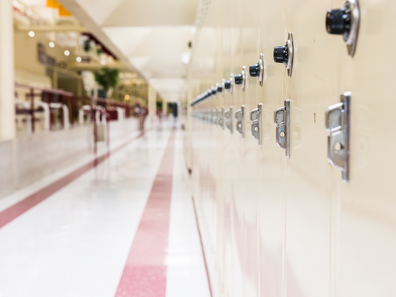 Row of school lockers